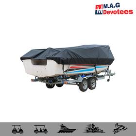 Mag83094es M.a.g-devotees Black Trailerable Boat Cover For Fishing V-hull Tri-hull Runabout 14-16ft Us