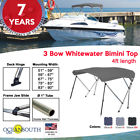 090-b Ma Oceansouth Bimini Top Bow Boat Cover Blue With Rear