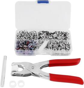 Madezz 735752293379 Press Stud Pliers Heavy Duty - 120 Pcs Buttons 1 Punch Tool