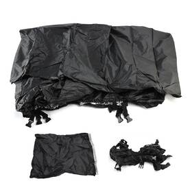 P021-a001-blk Madhornets 16-18ft Heavy Duty Waterproof Cover Black For V-hull Trailerable Fishing Boat