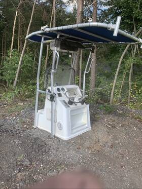 Mw-600 Make A Wake Marine Heavy-duty Boat T-top With Console And Helm Removed From Cobis. Electronics