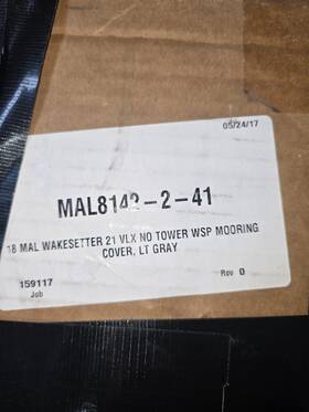Mal8142-2-41 Malibu Oem 2018 Wakesetter 21 Vlx No Tower Wsp Mooring Cover Lt Gray
