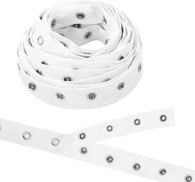 Mandala Crafts 810048989553 Metal Snap Tape For Sewing By Yard Buttons 3 Yards White