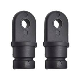 Mc12661566-2 Marine City Black Nylon Bimini Top Eye End Cap Round Inside For Boats