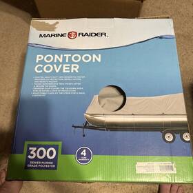 Marine Raider 420000419112 Model B Boat Cover Fits Most 21 -24 Ft Pontoon Boats