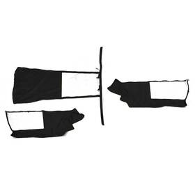 1103152 Marine Textiles Pn Walkaround Boat Curtain Kit Aft Cabin Black Set Of 3