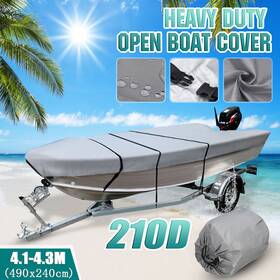 Ata8989975 Matcc Heavy Duty Open Boat Cover Styled Boat-trailerable Fishing Ski 13.45-14fft
