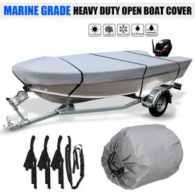 Avr6232385 Matcc 13-14ftft 210d Heavy Duty Open Boat Cover For Styled Boat-trailerable Gray Us
