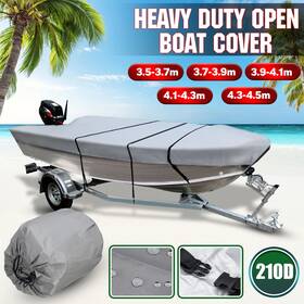 Hzk9195553 Matcc 10d Waterproof Heavy Duty Open Boat Cover Trailerable Fishing Tri-hull Runabouts