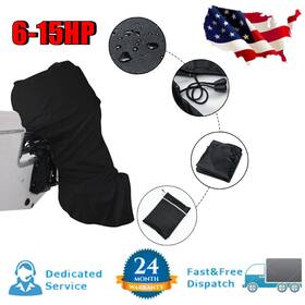 Unq2681911 Matcc 420d Full Outboard Boat Engine Cover Dust Waterproof For 6-15hp Marine Motor