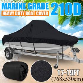 Zzc9481217 Matcc 210d Heavy Duty Trailerable Boat Cover 17-19ft Waterproof V-hull Runabout