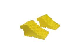 50503 Maxxhaul Visibility Poly Foam Wheel Chock 8 X 4 Pair Safety Yellow Lightweight