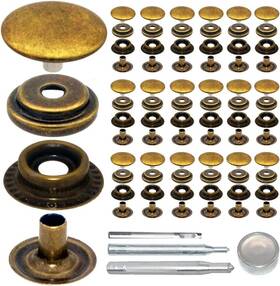 27tlbro Megoto 18sets 15mm Stainless Steel Fastener Snap Press Stud Button With Bronze