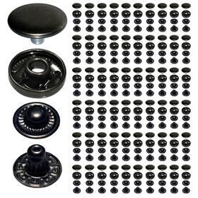 Megoto 717023292861 12.5mm 633# Snap Fastener Stainless Steel Poppers Press Stud Gunmetal Black