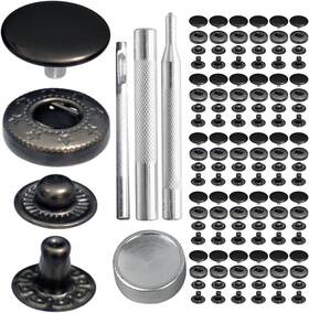 831tl Megoto 15mm 831# Snap Fastener Stainless Steel Poppers Press Stud Cap Gunmetal Black