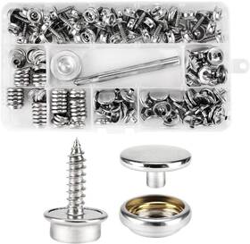 De0114-5 Meifuly 150 Pcs Canvas Snap Kit With 2 Setting Tool Marine Grade Stainless