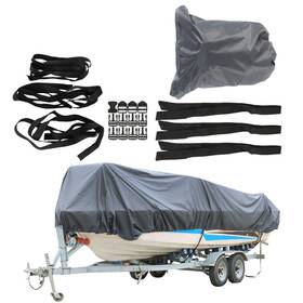 405536 Menbager Boat Cover 14-16ft 3 Layers Fabric With Cotton Lining Waterproof 90 Inch