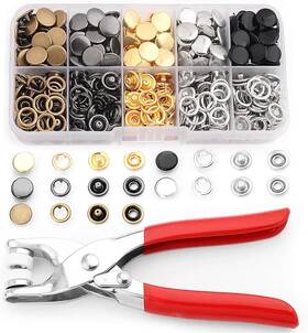Mi-wzk-01 Mifoleu 100 Sets Snaps For Fabric Metal Sets/5 Color/solid-9.5mm