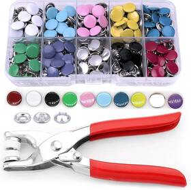 Mi-wzk-02 Mifoleu Snaps For Fabric 100 Sets Metal Sets/colorful/solid-9.5mm