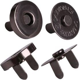 4337005022 Mini Skater Round Magnetic Snaps Bag Button Clasps Closure Purse Black