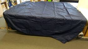 002021-b Misty Harbor 4-bow Bimini Top Navy Blue With Black Trim Marine Boat