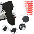 Mk75e39429 Matcc Black Full Outboard Engine Boat Cover Fit For Motor