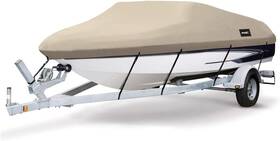 Bc1214 Msc Trailerable Boat Cover V-hull Tri-hull Runabout 19ft-20ft Beam 96 Inch Beige