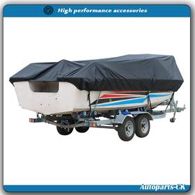 Ack1026394 Munirater Waterproof Black 420d Boat Cover For V-hull Runabouts 11-13ft Yacht