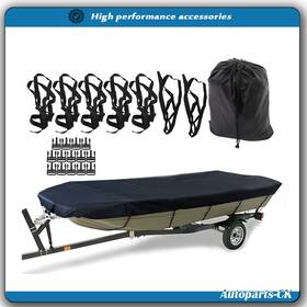 Ack1723230 Munirater 210d 14ft Boat Cover Protection Black For Jon 70 Inch Waterproof