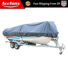Afu8216f Munirater V-hull Boat Cover Waterproof Gray Trailerable Fishing Ski Bass 210d 17-19ft