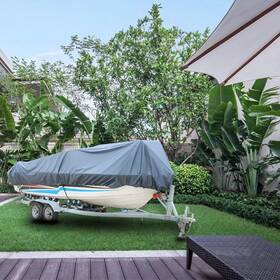 Aud52672d Munirater Pu 23-24ft 102 Inch Boat Cover Marine 600d Polyester Grade Canvas Storage Trailerable