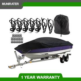 Mr1639170m Munirater Black Boat Cover 14ft For Jon Beam Width Up To 70 Inch 210d Waterproof