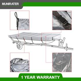 Mr1639716m Munirater Brand New Grey 210d 12ft 56inch Boat Cover Water Proof Trailerable For Jon