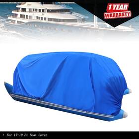Tur234828i Munirater Dark Blue Boat Cover V-hull 17-19 Ft Waterproof Trailerable Fabric 210d New