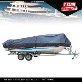 Tur292424i Munirater Boat Cover Marine 600d Polyester Grade Canvas Storage Trailerable Pu 23-24ft 102 Inch