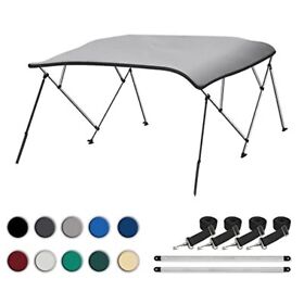 Naviskin Light Grey 3 Bow 6footl X 46inch H 67inch-72inch With Bimini Top Cover Includes