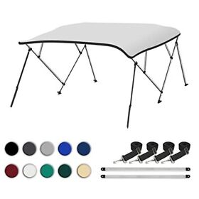 Naviskin White 3 Bow 6footl X 46inch H 73inch-78inch With Bimini Top Cover Includes