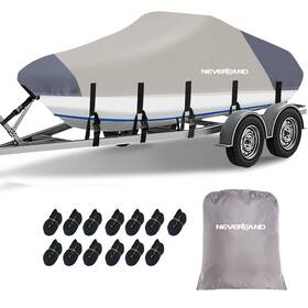 A300-36-1416-90 Neverland 14ft-16ft Trailerable Boat Cover Waterproof Fit V-hull V-shape Tri-hull Runabout