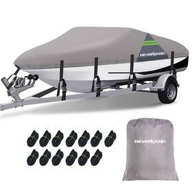 A300-37-1416-90 Neverland 14-16ft Boat Cover Waterproof Uv Protection Fit V-shape V-hull Tri-hull Runabout