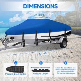 A300-boat Neverland 210d Boat Cover Heavy Duty Waterproof Fit For Pontoon Deck V-hull Fishing