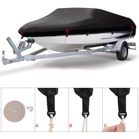 Cova30061719 Neverland V-hull Boat Cover 17-19ft Waterproof Trailerable Fishing Ski Bass Runabout