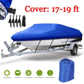 Cova30071719 Neverland 210d Trailerable Boat Cover 17-19ft Waterproof Heavy Duty V-hull Runabout