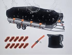 H10103 Neverland Boat Cover Waterproof B 21ft-24ft Long Be Beam Width Up To 104 Inch Black