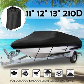 Neva30081113 Neverland 11-13ft Boat Cover V-hull Runabout 210d Waterproof Marine Grade Dust Trailerable