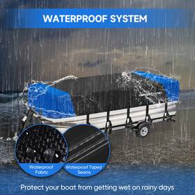 Nova300352124104 Neverland Pontoon Boat Cover Waterproof 104 Inch Uv Dust Rain Protector Heavy Duty