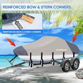 Nova30036141690 Neverland Pontoon Boat Cover Waterproof Anti-uv Dust Rain Protect Heavy Duty 90 Inch