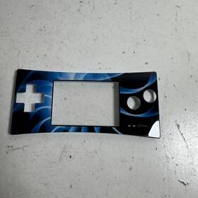 Oxy-005 Nintendo Game Boy Micro Blue Black Swirl Faceplate Console Shell Cover