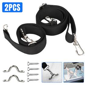 Nsi 601549091582 2x Adjustable Bimini Boat Top Straps Loops And Snap Hook Stainless Steel 24 To 43 Inch