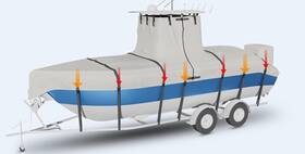 004g Nukugula 22-24 Ft New Heavy-duty T-top Boat Cover For Center Console
