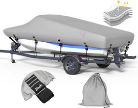 06v01g Nukugula 5-ply 1200d Boat Mooring Cover For Fishing Runabout 14ft-16ft Up To 68 Inch Beam
